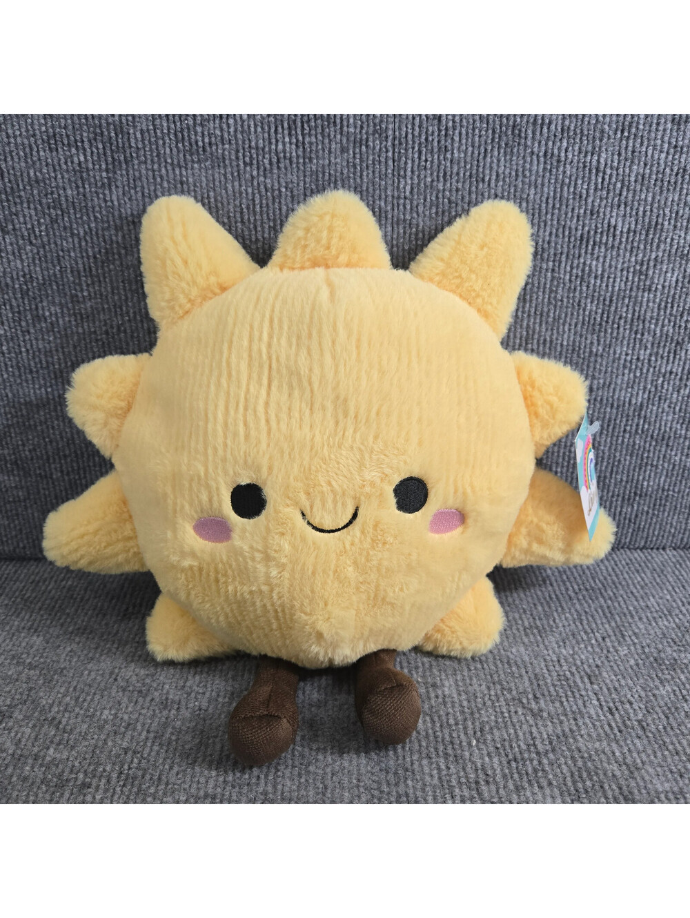 Yellow Sun Plush Stuffed Pillow Linzy Toys